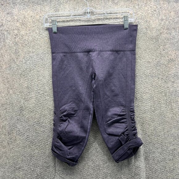 Lululemon Pants Women 6 Purple Gather and Crow Crop Ruched Hem Capri Legging - Picture 1 of 10
